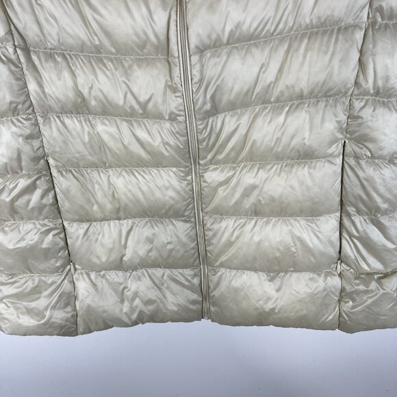 Uniqlo Vest Womens Small Brown Down Full Zip Ultra Light Down Puffer Medium - Picture 3 of 10